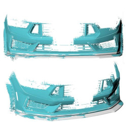 Купить Накладка на передний бампер Lip (Карбон) для Ford Mustang 2024- гг