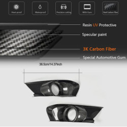 Купить Накладки на противотуманки V2 (2015-2017, Карбон) для Ford Mustang