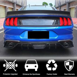 Купить Диффузор заднего бампера V2 (2015-2017, Карбон) для Ford Mustang