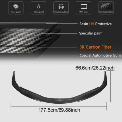 Купить Накладка на передний бампер Lip V1 (Карбон) для Toyota Supra 2019- гг