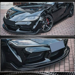 Купить Накладка на передний бампер Lip V2 (Карбон) для Toyota Supra 2019- гг