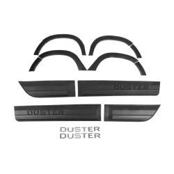 Купити Накладки на арки з молдингами (12 шт., чорні ABS) для Renault Duster 2018-2024 рр