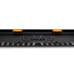 Купити Бокові пороги Dakar V1 з LED (2 шт, метал) для Volkswagen Amarok 2022- рр