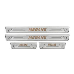 Купить Накладки на пороги V-2 (4 шт., нерж) для Renault Megane IV 2016-2025 гг