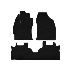 Купить Коврики текстильные Premium (2 ряда, Черный) для Toyota Prius Plus