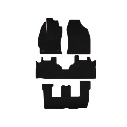 Купить Коврики текстильные Premium (3 ряда, Черный) для Toyota Prius Plus