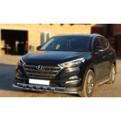 Купить Передняя защита Shark (нерж) для Hyundai Tucson TL 2016-2021 гг