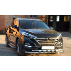 Купить Передняя защита Shark (нерж) для Hyundai Tucson TL 2016-2021 гг