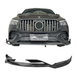Купить Накладка на передний бампер Lip (для GLE53/AMG-Line 2023-2025, Карбон) для Mercedes GLE W167