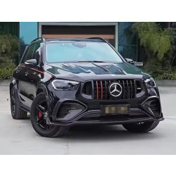 Купить Накладки на передний бампер (для GLE53/AMG-Line 2023-2025, Карбон) для Mercedes GLE W167