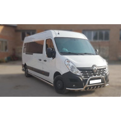Купить Кенгурятник с усами WT003 (нерж.) для Renault Master 2011-2023 гг