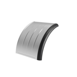 Купити Напівкрило пластикове на причіп з білою смугою Domar  DK7025, B=500мм Domar Цинк Італія (1101107216)
