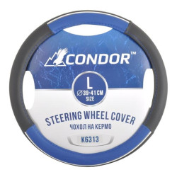 Купить Чехол на руль Condor L 39-41см, черный с синим K6313