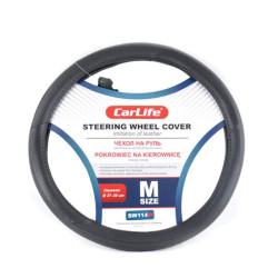 Купить Чехол на руль Carlife 37-39 см из искусственной кожи, черный SW114M