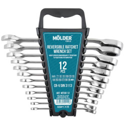 Купить Набор ключей Molder CR-V (7-8-9-10-12-13-14-15-16-17-18-19мм), 12шт