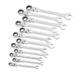 Купить Набор ключей Winso PRO комбинированные с трещоткой и карданом CR-V 12шт (7-8-9-10-12-13-14-15-16-17-18-19мм)