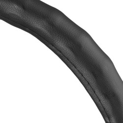 Купить Чехол на руль Carlife 39 - 41см, экокожа, черный, один шов SW142L