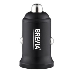 Купити Автомобільний зарядний пристрій Brevia ePower DualChargeLED 38W 1xUSB-C+1xUSB-A чорний