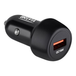 Купити Автомобільний зарядний пристрій Brevia ePower SingleDrive 18W 1xUSB-A чорний