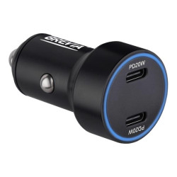 Купити Автомобільний зарядний пристрій Brevia ePower DualCharge Display 40W 2xUSB-C чорний