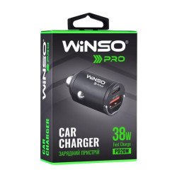 Купить Автомобильное зарядное устройство Winso PRO 38W USB-C+USB-A mini Metal