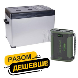 Купити Холодильник автомобільний Brevia 40л 22440 + портативна зарядна станція Brevia ePower 96Ah green