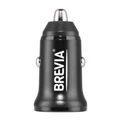 Купити Автомобільний зарядний пристрій Brevia ePower DualCharge 30W 1xUSB-C+1xUSB-A, чорний