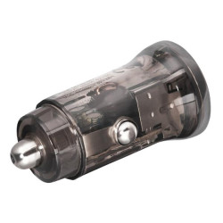 Купити Автомобільний зарядний пристрій Brevia ePower DualDrive 15W 2xUSB-A, прозорий чорний