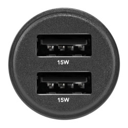 Купити Автомобільний зарядний пристрій Brevia ePower DualDrive 15W 2xUSB-A, прозорий чорний