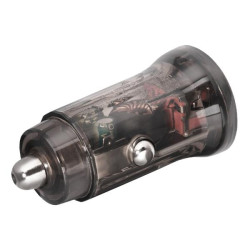 Купить Автомобильное зарядное устройство Brevia ePower DualCharge 30W 1xUSB-C+1xUSB-A, прозрачный черный