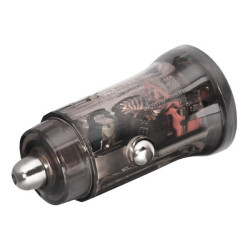 Купить Автомобильное зарядное устройство Brevia ePower DualCharge 45W 1xUSB-C+1xUSB-A, прозрачный черный