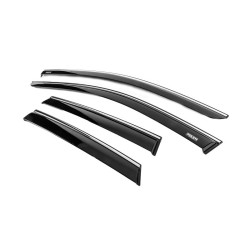 Купить Ветровики с хром молдингом (4 шт, Niken) для Volkswagen Taigo 2020- гг