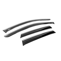 Купить Ветровики с хром молдингом (4 шт, Niken) для Volkswagen Taigo 2020- гг