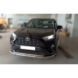 Купить Передняя защита F3-10 (нерж) для Toyota Rav 4 2019- гг