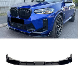 Купити Передня Lip накладка (для F97 2022-2024, чорний глянець) для BMW X3 G01 2018- рр
