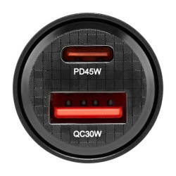 Купить Автомобильное зарядное устройство для Winso PRO 75W 1xUSB-C+1xUSB-A, transparent