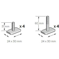 Купить Т-адаптер Thule SnowPack T-track Adapter 889600 (TH 889600)