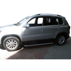 Купить Боковые Подножки BlackLine (2 шт, Алюминий) для Volkswagen Tiguan 2007-2016 гг