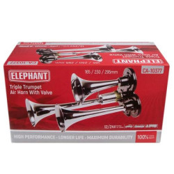 Купить Сигнал повітряний CA-10377/Еlephant/CIKADA 3-дудки метал 12V/24V