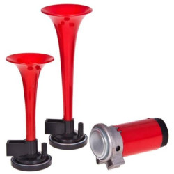 Купить Сигнал повітряний CA-10720/Еlephant/2-дудки пластик,червоний 12V/165мм,215мм