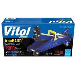 Купити Домкрат гідравлічний  підкатний 2 т коробка. Висота піднімання 125-300 мм 6.3 кг (IH-125300DP)