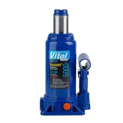 Купить Домкрат гідравлічний  телескоп  5 т картон. Висота піднімання  185-358 мм 4.1кг Iron Hand (IH-185355D)