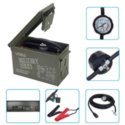 Купить Компресор автомобільний "VOIN" VM-070 "MILITARY SERIES" 150psi/25A/90л/клемми