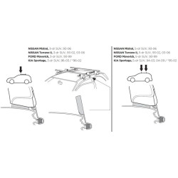 Купить Монтажный комплект Thule 1109 для Nissan Terrano II (mkI) 1993-2006; Ford Maverick (mkI) 1993-1999; Kia Sportage (mkI; mkII) 1993-2009 (TH 141109)
