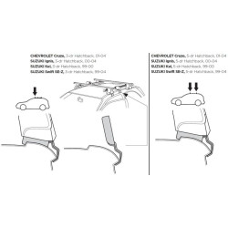 Купить Монтажный комплект Thule 1166 для Suzuki Swift (mkI) 1999-2004 / Kei (mkI) 1998-2000 / Ignis (mkI) 2000-2004; Chevrolet Cruze (mkI) 2000-2004 (TH 141166)
