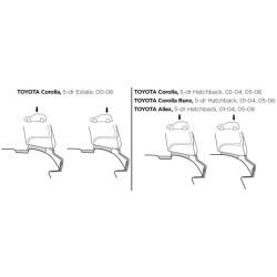 Купить Монтажный комплект Thule 1205 для Toyota Corolla (E120)(хетчбек/универсал) 2000-2008 (TH 141205)