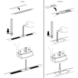 Купити Монтажный комплект Thule 3069 для Ford Mondeo (mkIII)(sedan/liftback) 2000-2007; Mazda 2 (mkIII); 3 (mkI-mkII); 6 (mkI-mkII); 8 (mkIII); CX-3 (mkI); CX-5 (mkI); CX-7 (mkI); CX-9 (mkI) (TH 183069)