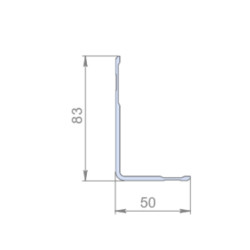 Купити Алюмінієвий профіль, 83х50 Алюміній Україна (2700678915)