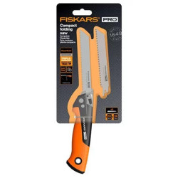 Купити Пилка універсальна складана Fiskars Pro PowerTooth, 2 полотна (метал, дерево), 15 см 13/24 TPI (1062934)