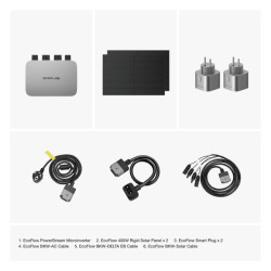 Купить Комплект EcoFlow PowerStream – микроинвертор 600W + солнечные панели 2х400